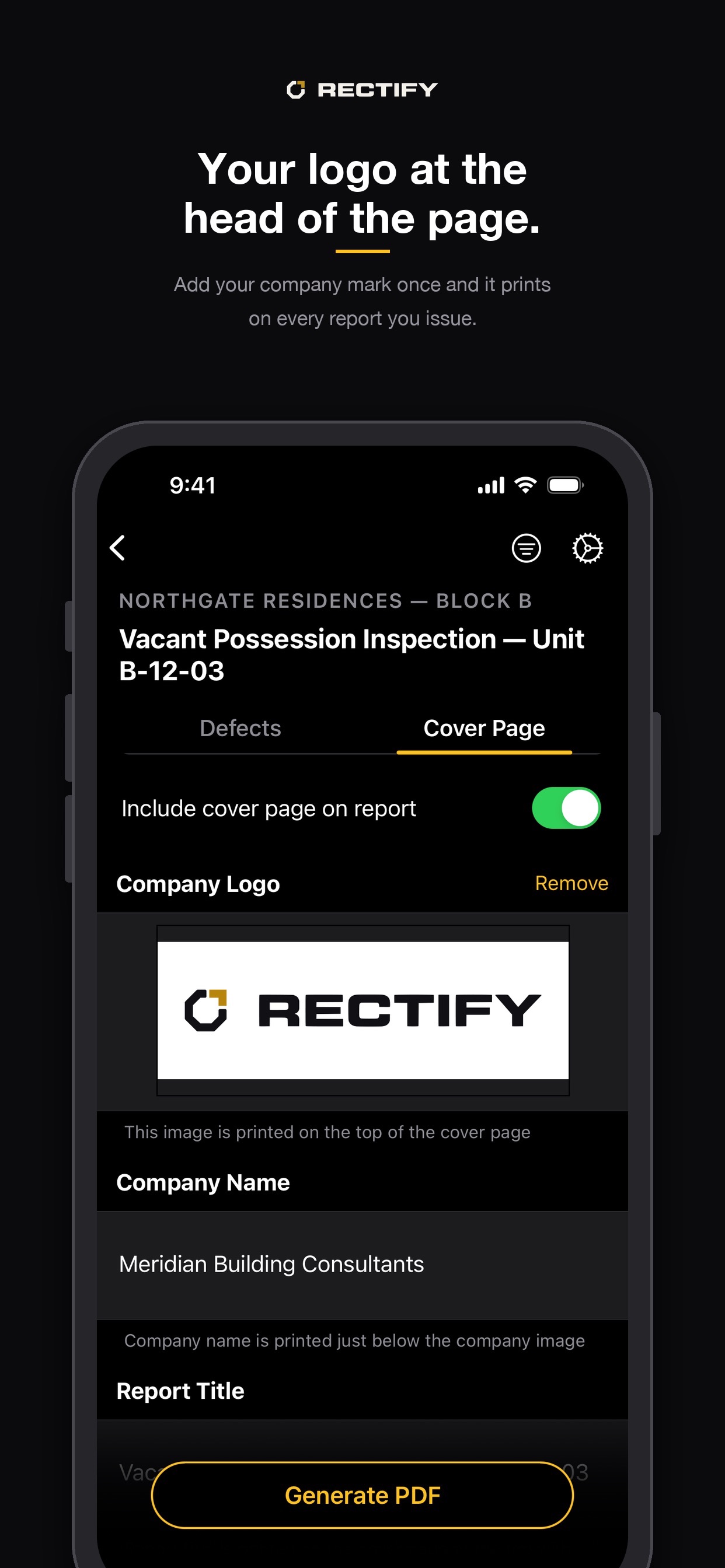 Screenshot 8 of Rectify: Defect Reports