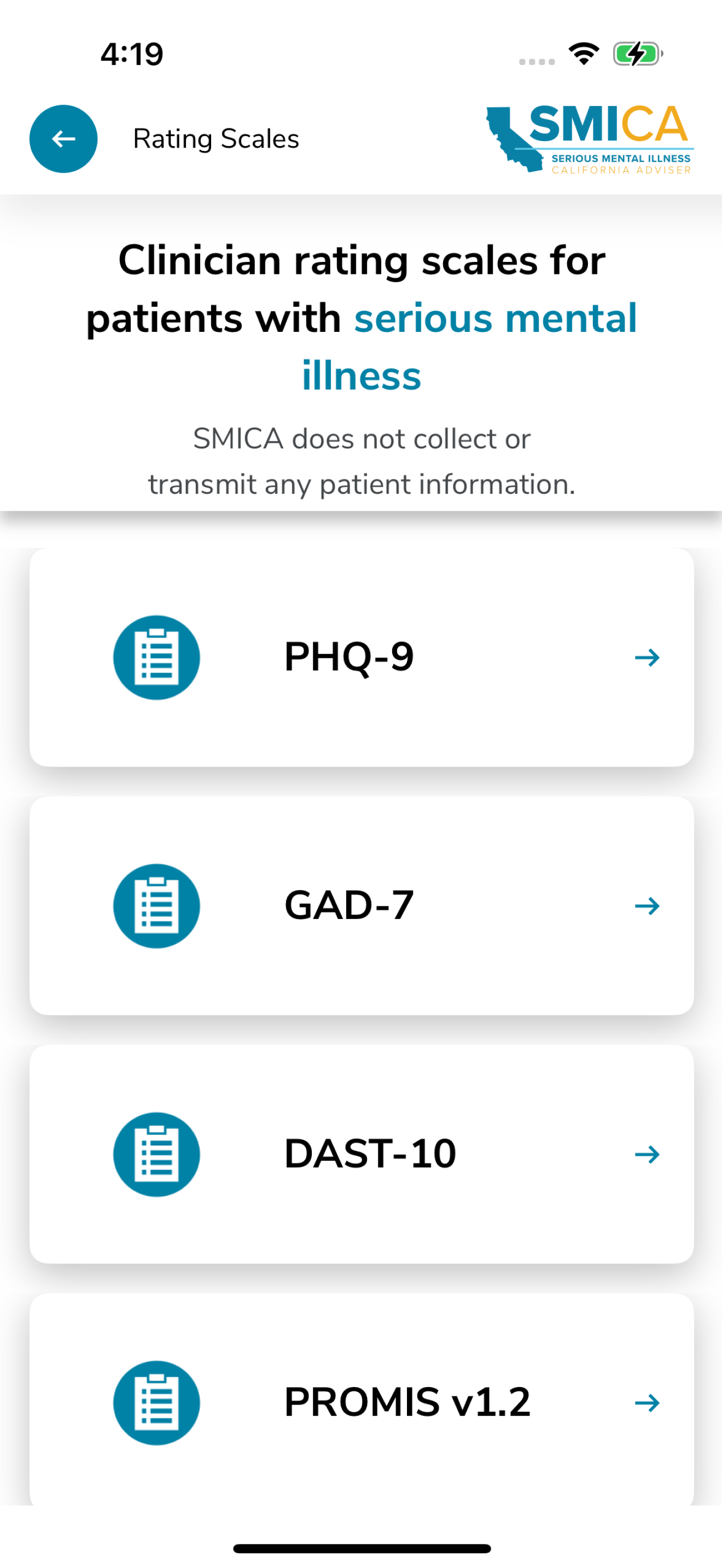 SMI CalAdviser screenshot 3
