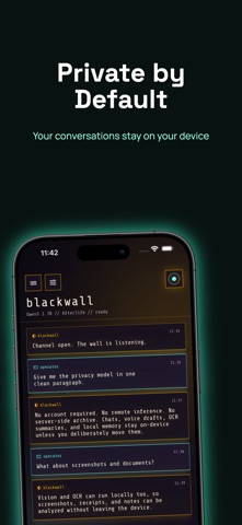 Blackwall: Offline AI Chat screenshot