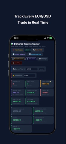 EUR USD Tracker screenshot