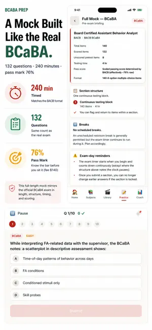 BCaBA Exam Prep ABA Test 2026 screenshot 3