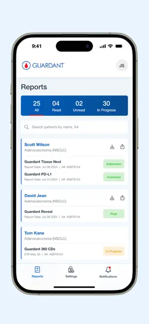 Guardant Health Portal screenshot 2