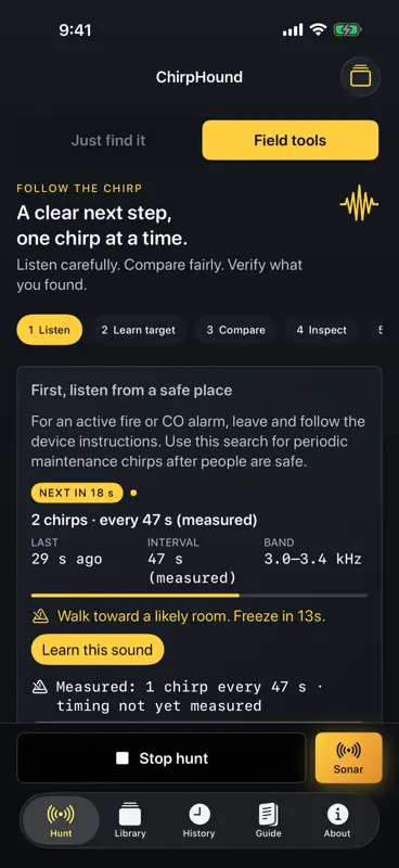 ChirpHound: Smoke Alarm Finder screenshot 8 of 8