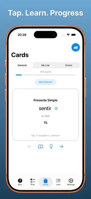 Verbooster Learn Spanish Verbs screenshot 2