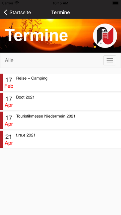 Reisemobil Union Screenshot
