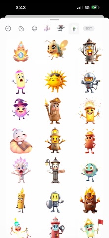 Shining Beacon Stickers iPhone screenshot