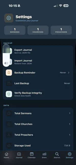My Sermon Journal screenshot 1