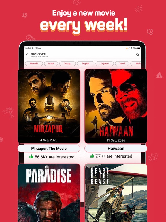 BookMyShow | Movies & Events iPad screenshot 2