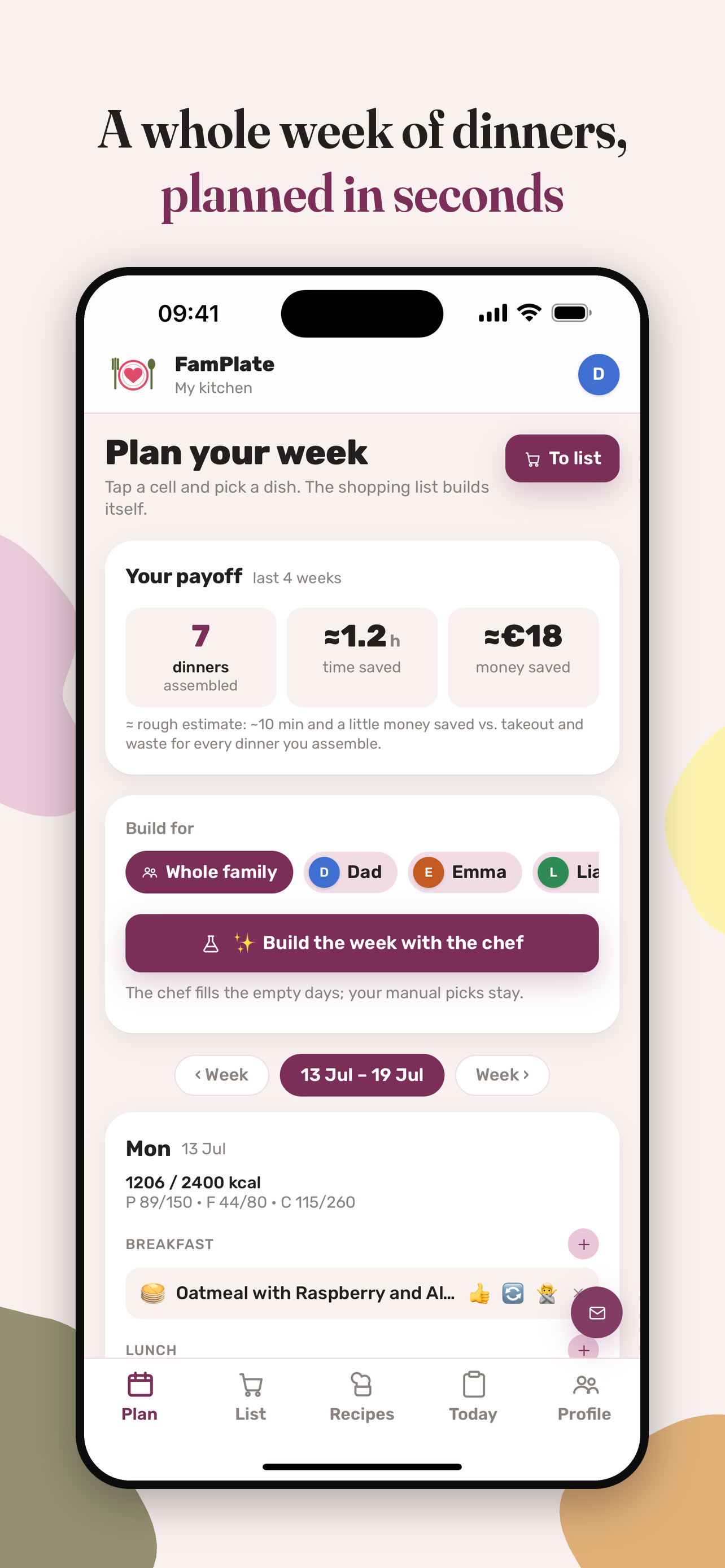 FamPlate: Meal Plan & Recipes screenshot 2