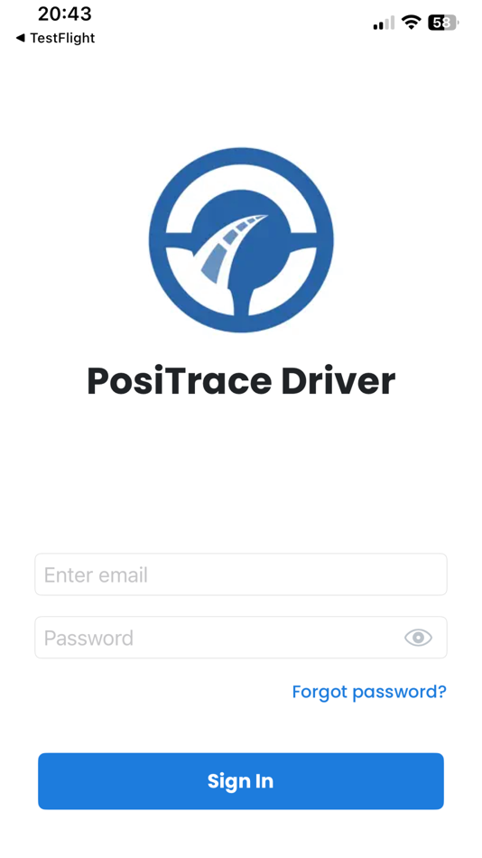#1. PosiTrace Driver (iOS) Podle: Positrace Mobile