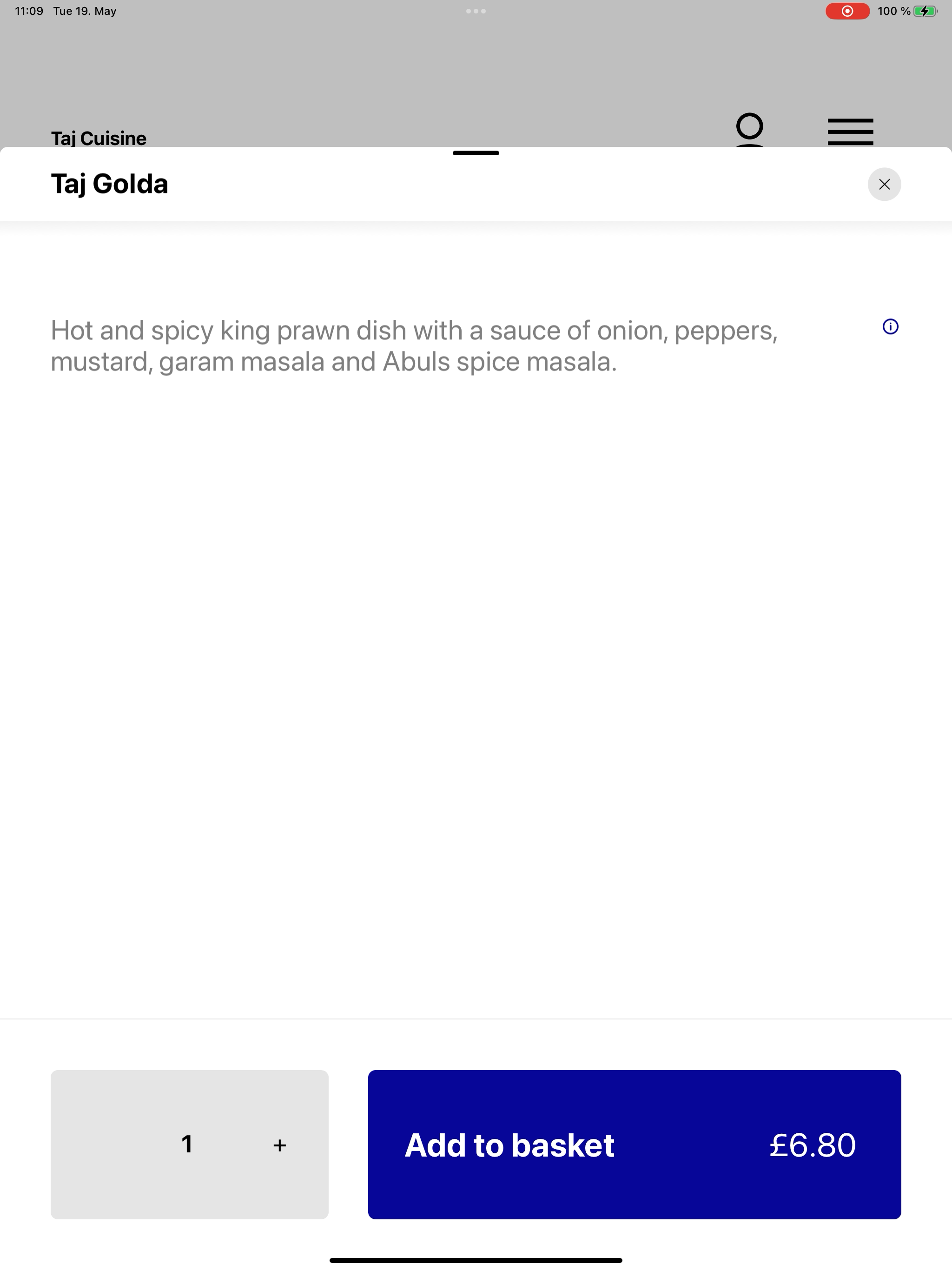 Taj Cuisine UK screenshot 8