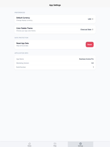 Business Invoice Pro iPad screenshot