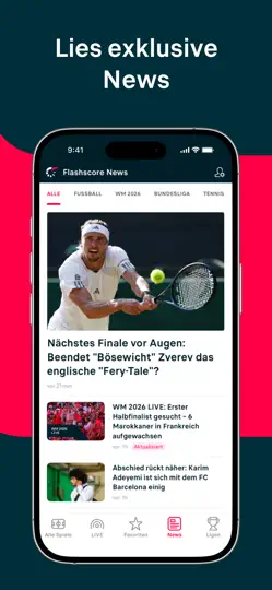 Screenshot von Flashscore: Ergebnisse & News auf dem iPhone 2