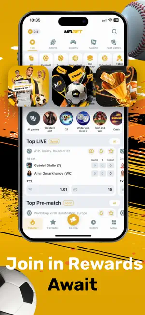 Melbet: Live Sports Betting iPhone screenshot 2