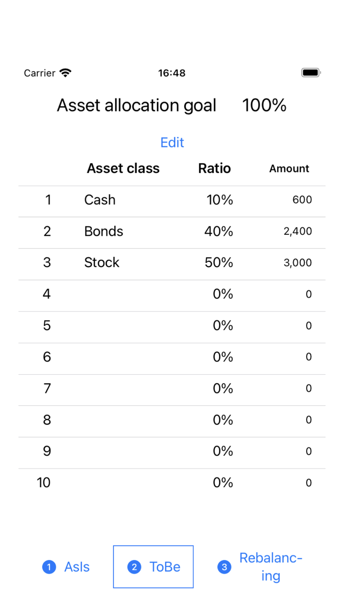Rebalancing at withdrawal