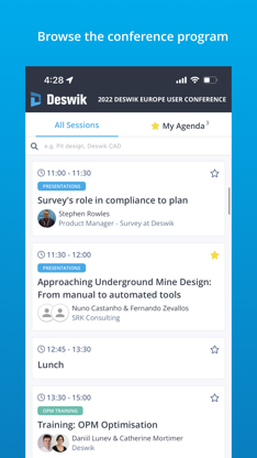 Deswik Conference App screenshot 1