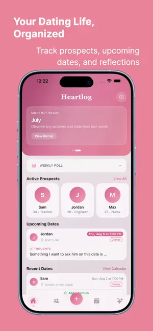 Heartlog - Dating Journal screenshot 1