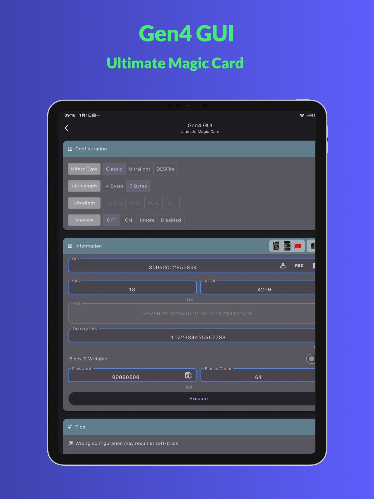 MTools BLE RFID Reader ipad screenshot 4