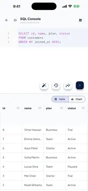 Pocket SQL: MySQL Client screenshot 6