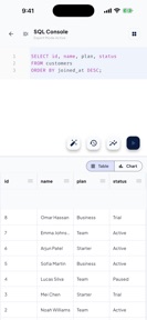 Pocket SQL: MySQL Client screenshot