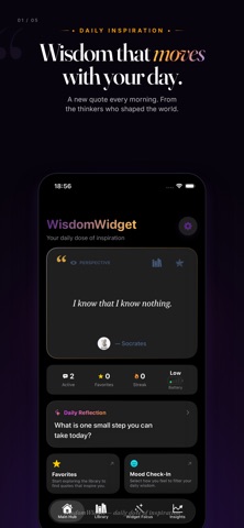 WisdomWidget iPhone screenshot