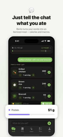 Bento AI: Calorie Tracker iPhone screenshot