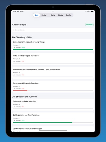 Biology Quiz -Masterclass iPad screenshot