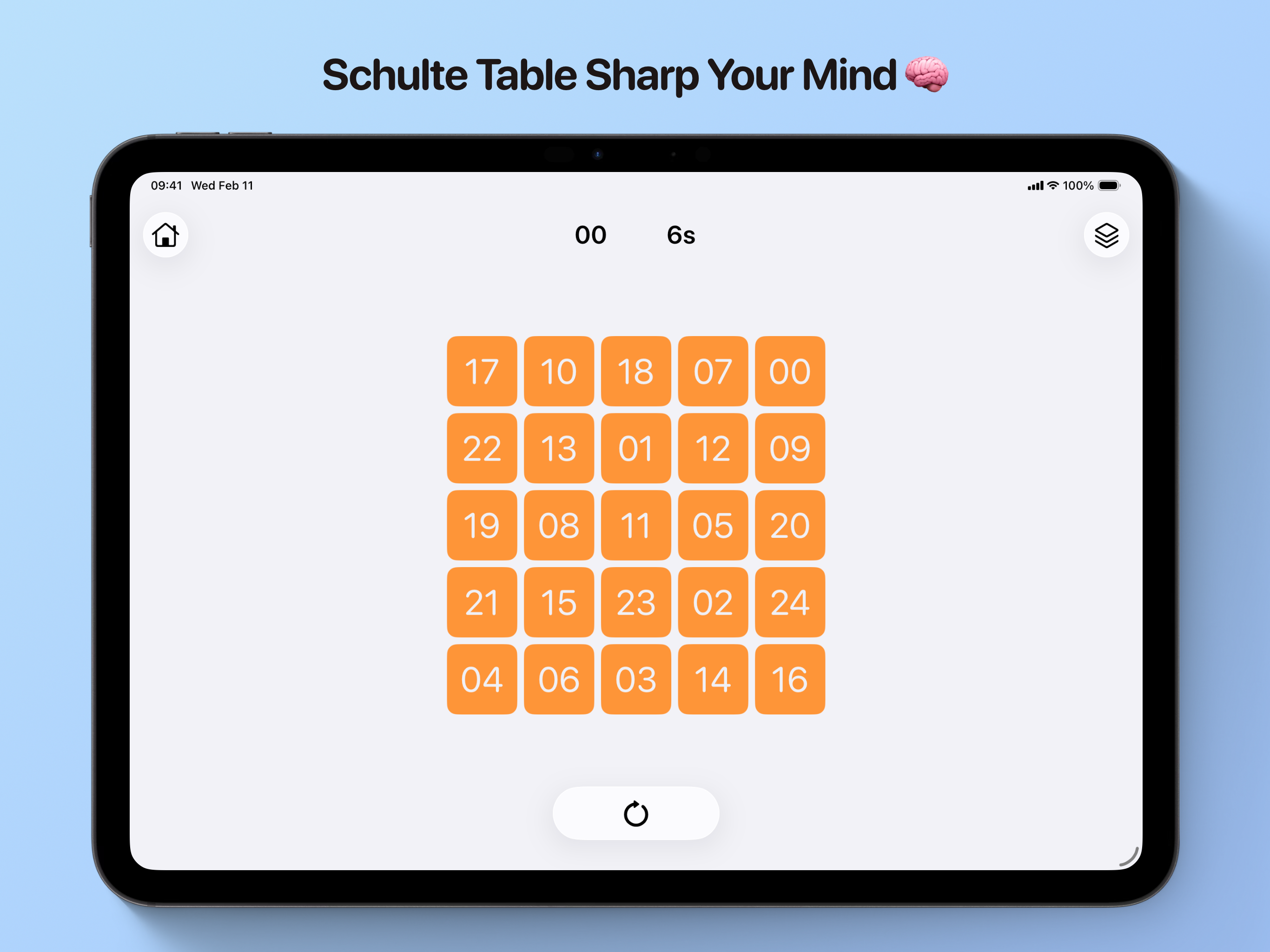 Schulte Table - Dhyana
