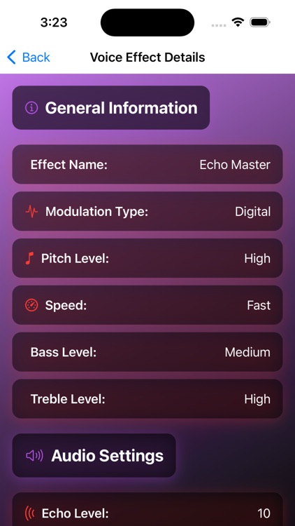 Voice Effects Records Info