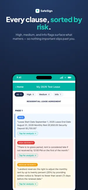 SafeSign: Lease Analyzer screenshot 2