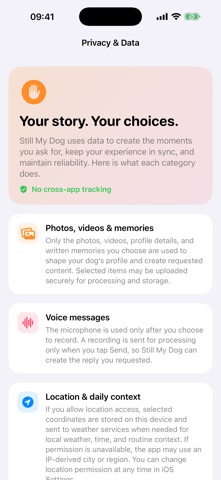 Still My Dog: AI Dog Companion iPhone screenshot