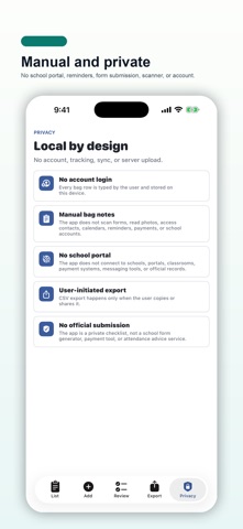 Field Trip Bag Pad screenshot