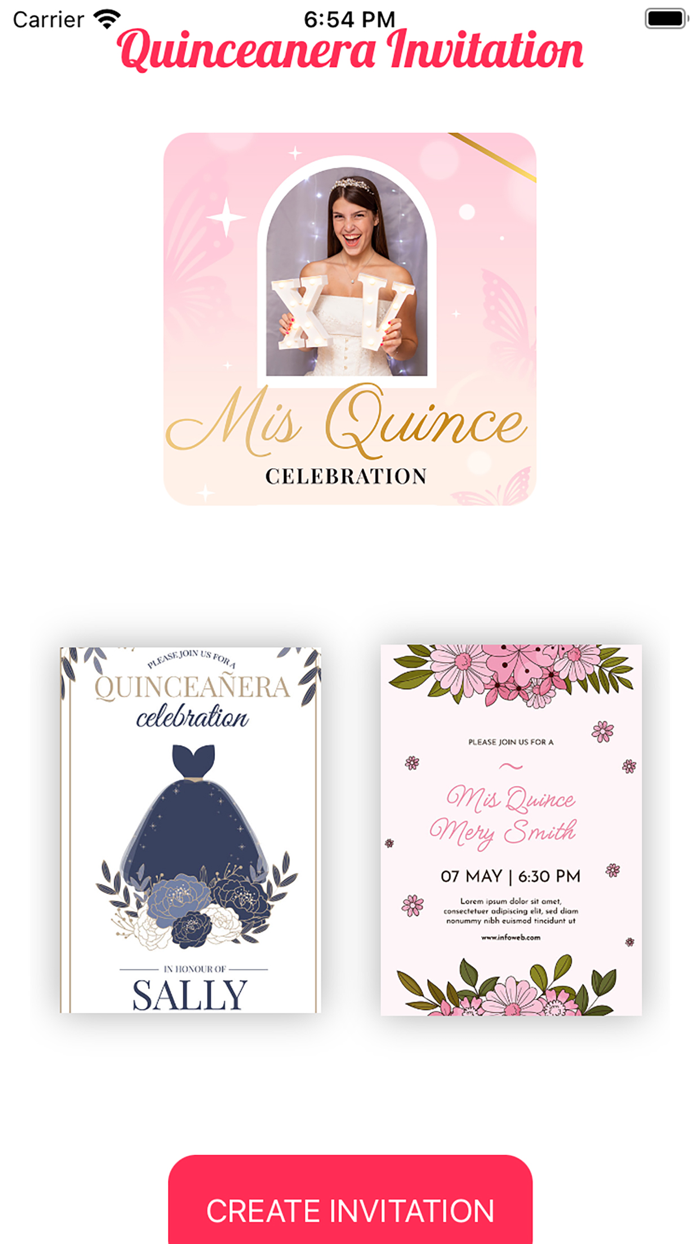 Quinceañera Invitation