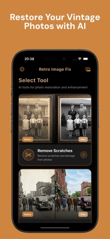 Retro Image Fix AI iPhone screenshot