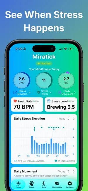Miratick: Stress Watch & Alert screenshot 3