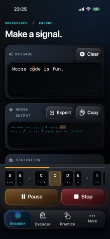 MorseScope: Code & Audio Screenshot 3 of 10