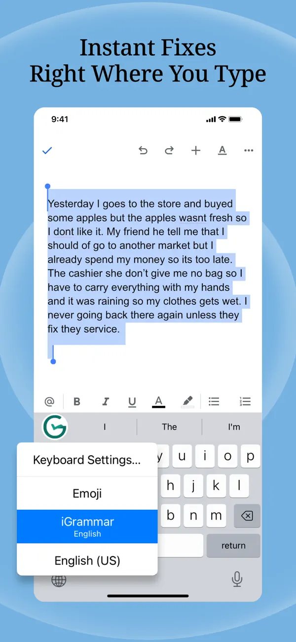 #2. Grammar AI Checker & Corrector (iOS) By: INVENTO ONE PRIVATE LIMITED