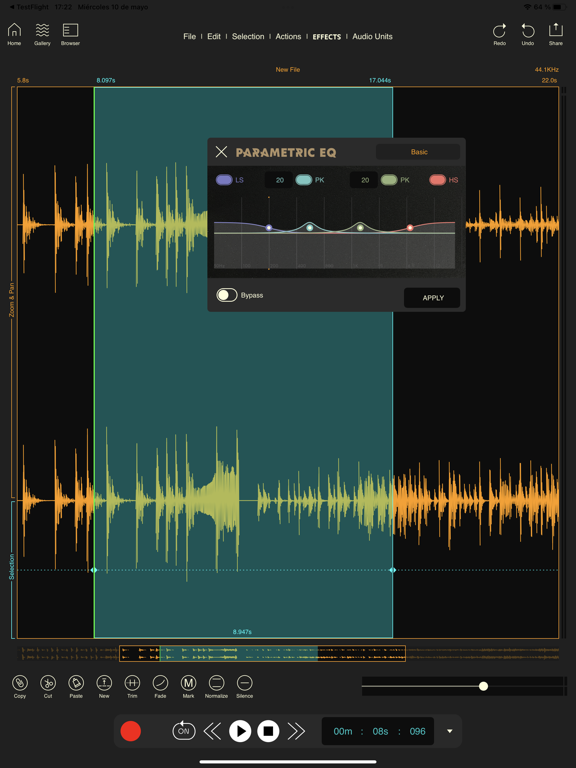 Screenshot #4 pour Wavebox Audio Editor