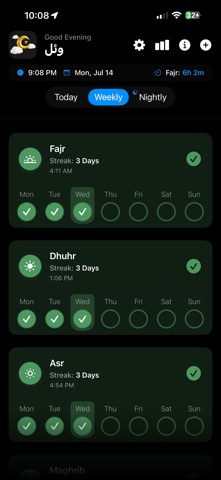 Muslim Prayer Log Screenshot 1 of 10