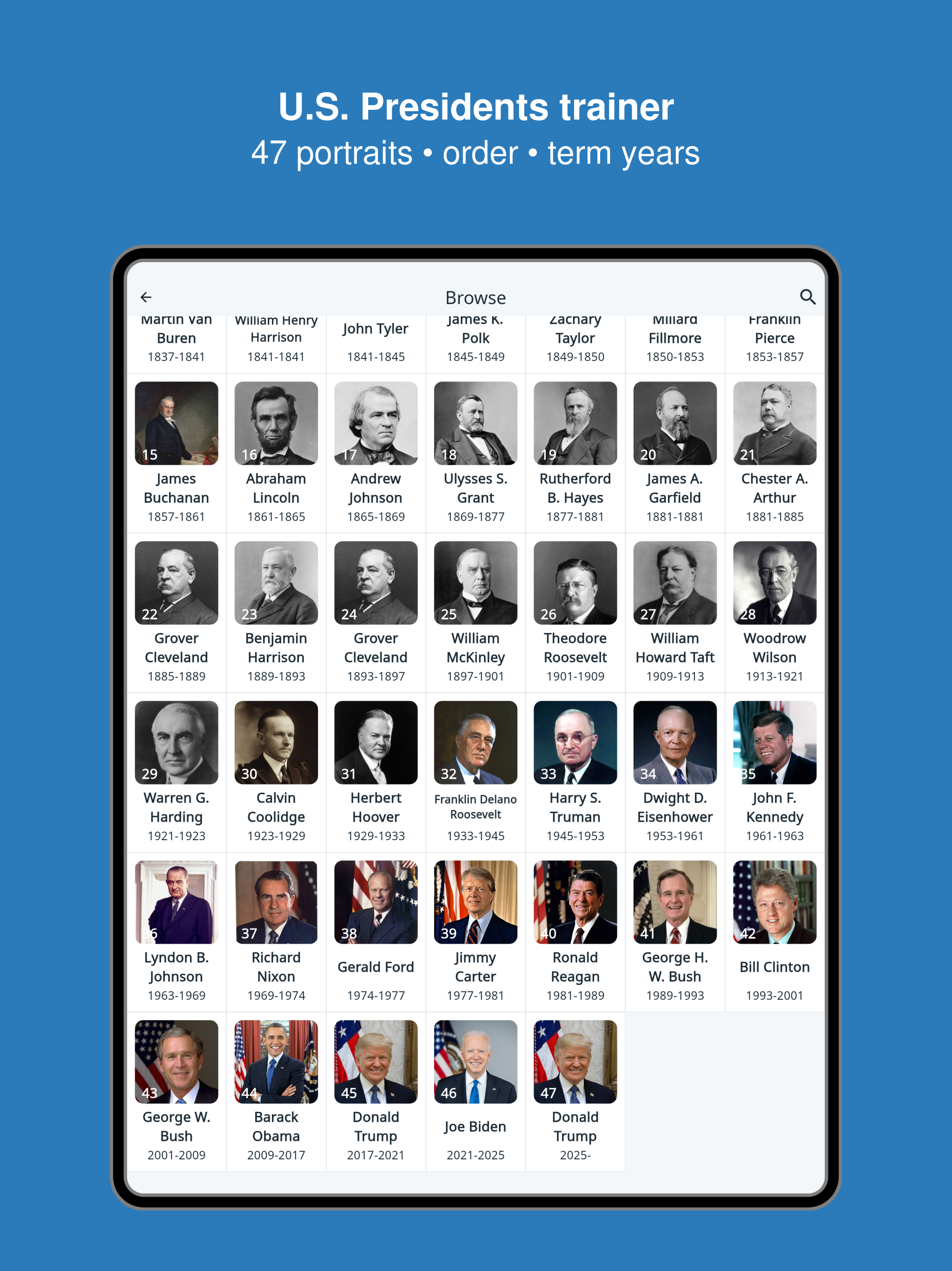 US Presidents Trainer screenshot 8
