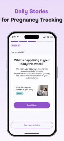 Pregnancy + Baby Tracker App iPhone screenshot