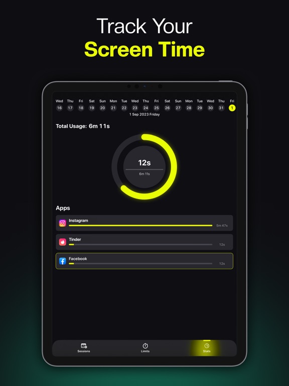 Screen Time Control: FocusMate iPad screenshot 7 - Productivity app