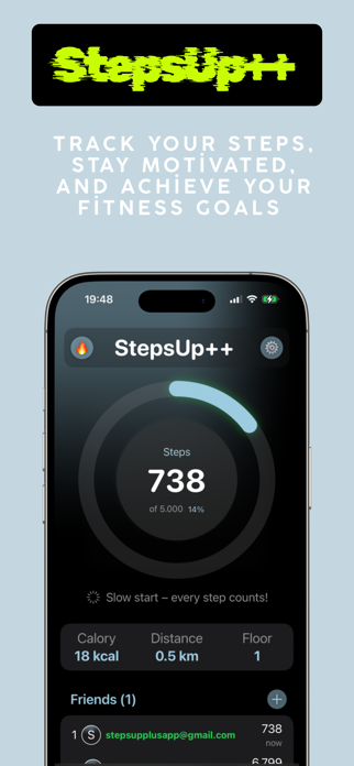 Daily Steps Counter: StepsUp++ Screenshot 1 of 7