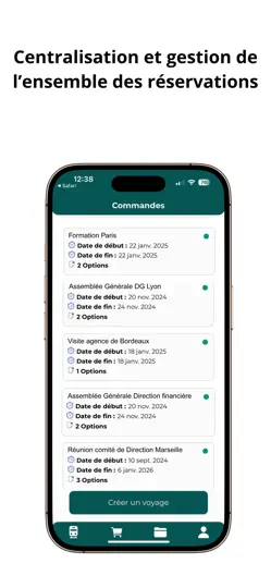 Captura de pantalla de Portail Entreprises en iPhone 6