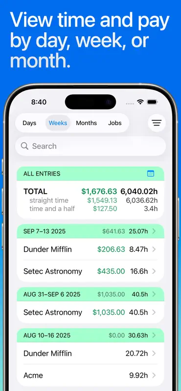 Hours Tracker: Time Tracking screenshot 3 of 9