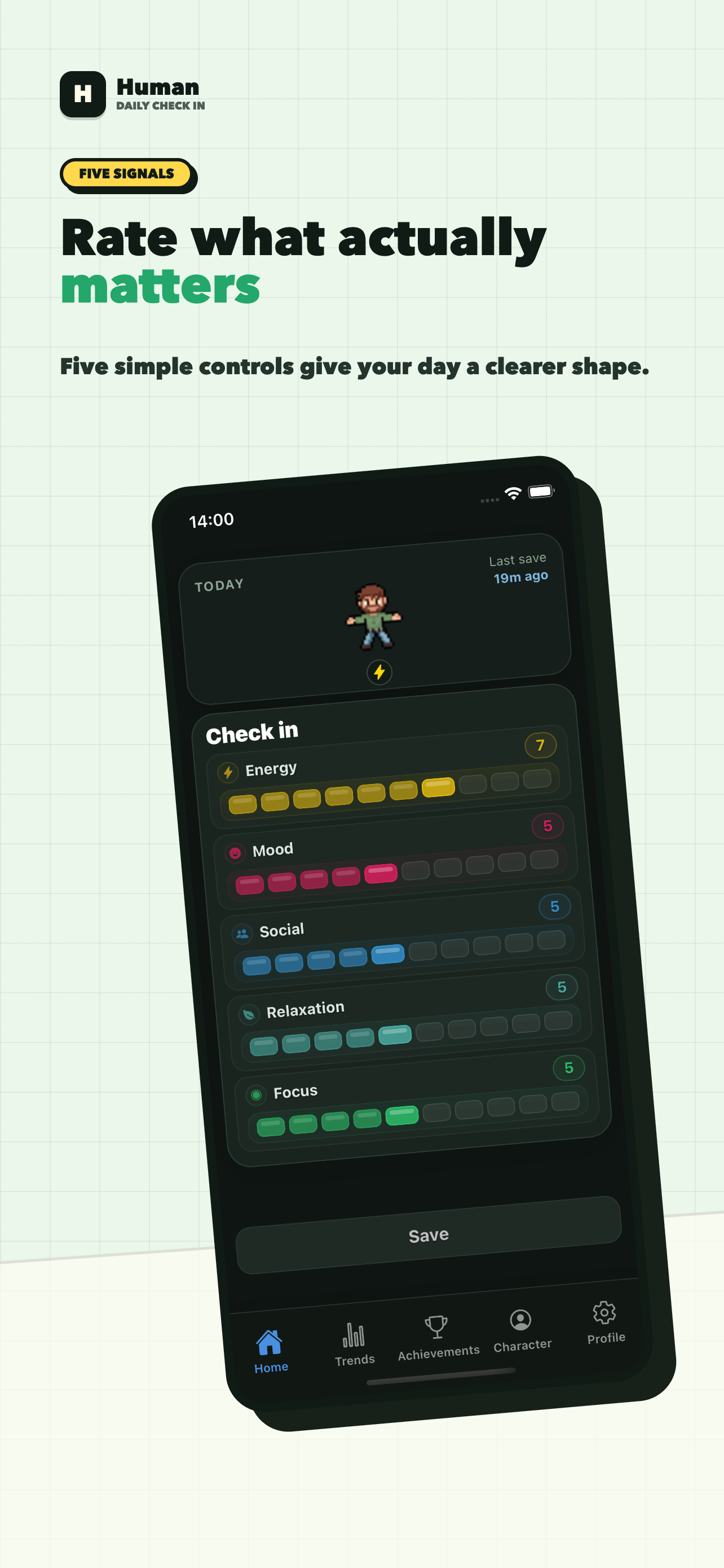 Human: Daily Check In screenshot 2