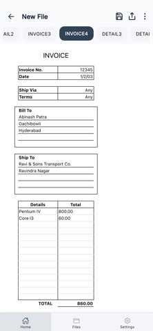 Sales Invoice screenshot