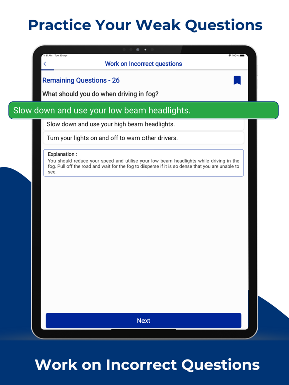 Kentucky DMV Permit Practice iPad screenshot 7 - Education app