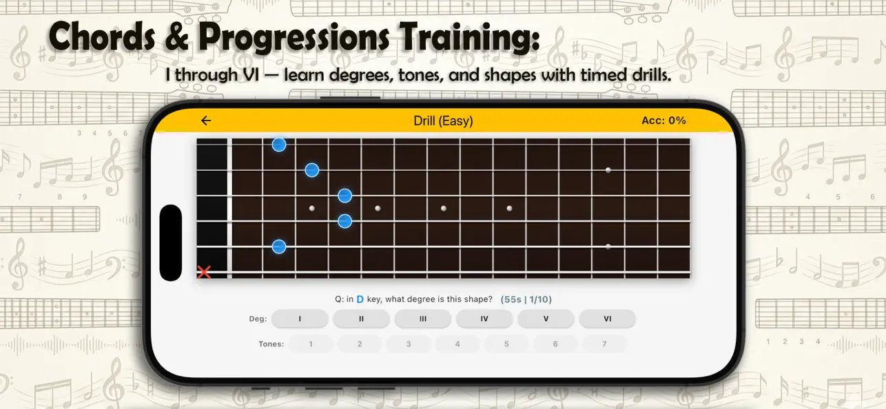 Screenshot #3 pour Guitar Fretboard Trainer