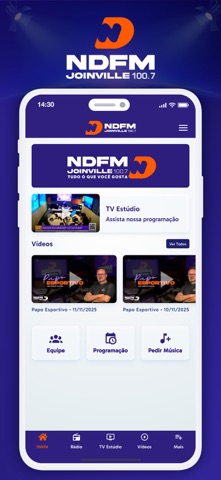 NDFM Joinville 100.7 screenshot